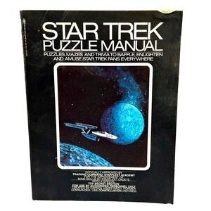 Vintage 1976 Star Trek Puzzle Manual Bantam Books James Razzi Trivia Mazes TOS